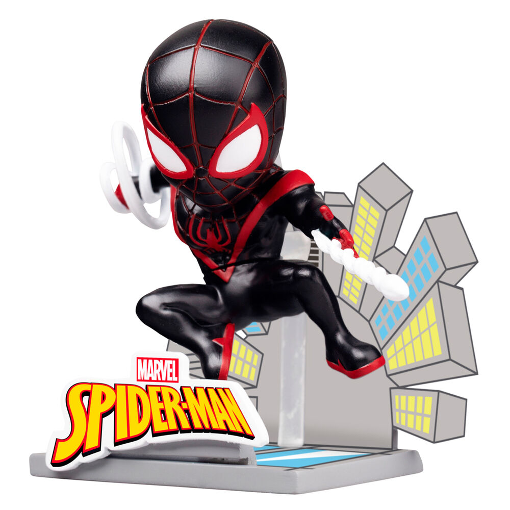 Vue arrière de la figurine Spider-Man YUME TOYS montrant le dos du costume