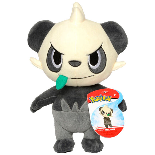 Image de la peluche Pokémon Pancham JAZWARES montrant la texture douce et les finitions soignées