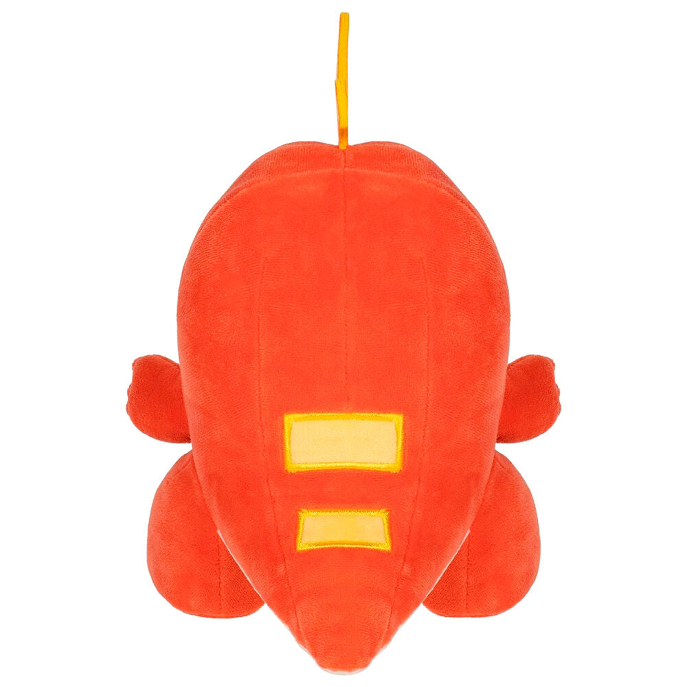 Image de la peluche Pokémon Fuecoco de profil montrant sa silhouette et ses pattes