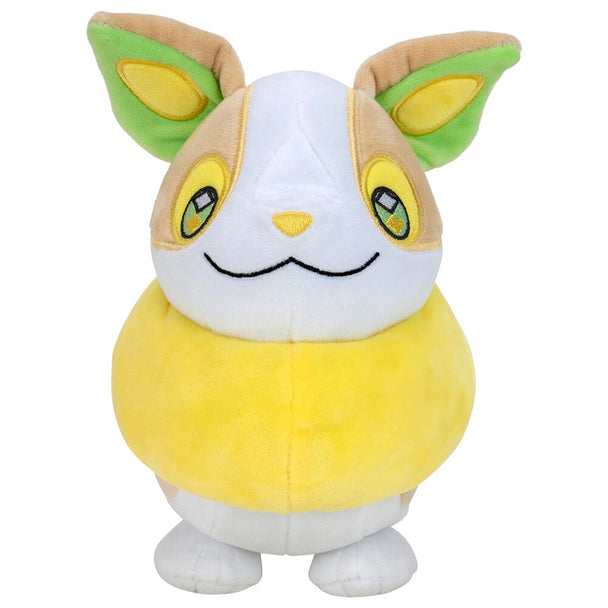 Peluche Pokémon Yamper 20cm vue de face avec ses couleurs vives et son expression joyeuse