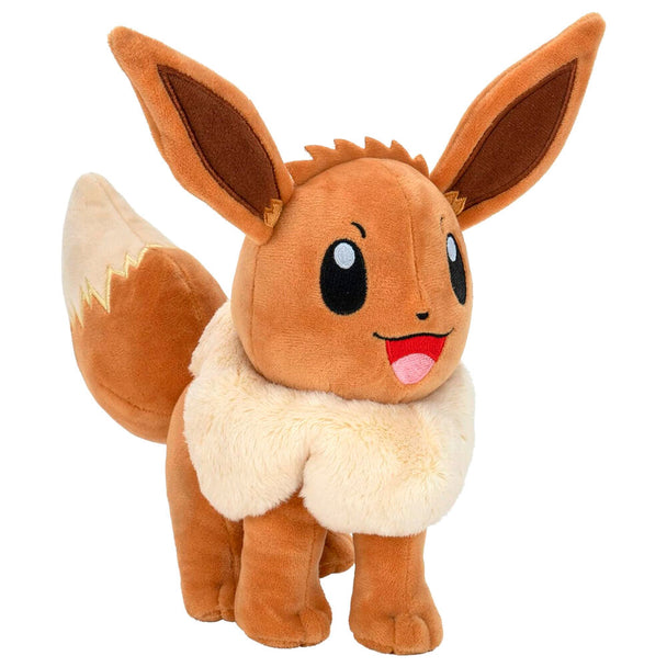 Peluche Évoli Pokémon 20cm vue de face avec détails précis du visage