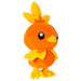 Peluche Pokemon Torchic 20cm vue de face avec couleurs vives et détails précis
