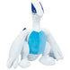 Peluche officielle Lugia de 30 cm par JAZWARES, vue de face avec détails précis du visage et des ailes