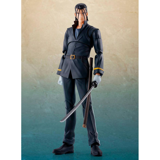 Figurine articulée Hajime Saito Rurouni Kenshin vue de face avec katana