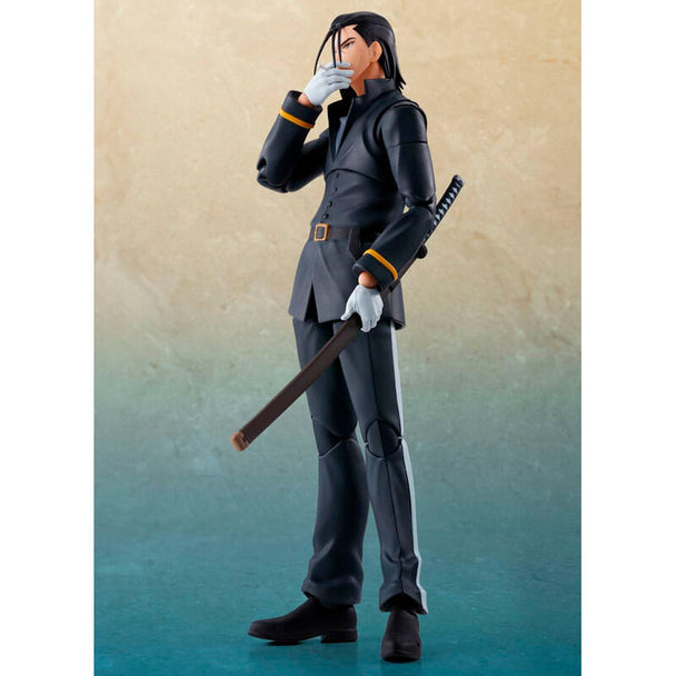 Détail du visage expressif de la figurine Hajime Saito 16,5 cm TAMASHII NATIONS