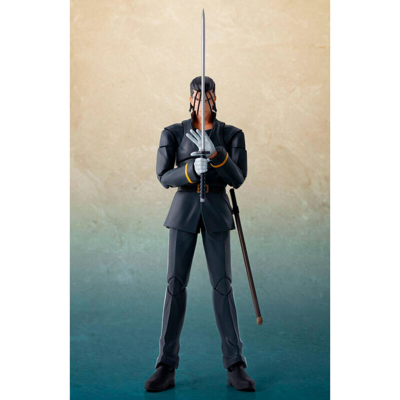 Accessoires inclus pour la figurine Hajime Saito Rurouni Kenshin posés à côté