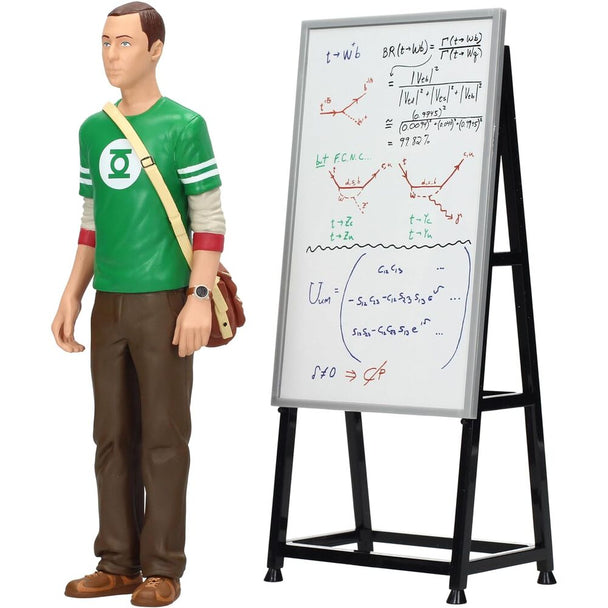 Vue latérale de la figurine Sheldon Cooper SD TOYS, montrant les détails du costume