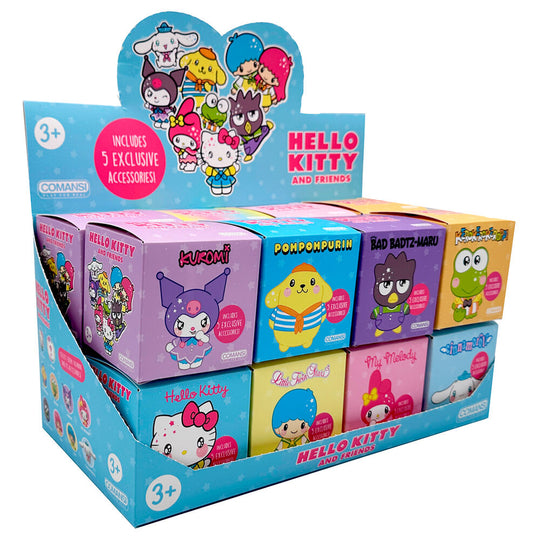 Figurine Hello Kitty COMANSI 6 cm vue de face avec détails colorés et expression souriante