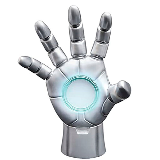 Statue Iron Man en armure grise de 25 cm de la collection Heroic Hands Marvel par DIAMOND SELECT, vue de face avec détails précis.