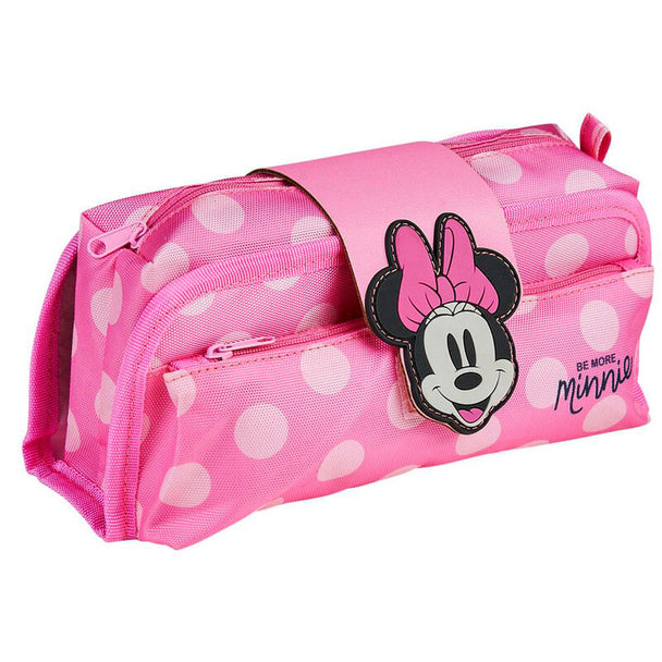Trousse à crayons Disney Minnie CERDÁ vue de face avec design coloré et fermeture zippée