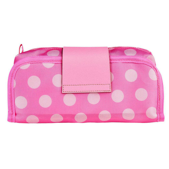 Trousse Minnie CERDÁ ouverte montrant l'espace intérieur pour stylos et accessoires
