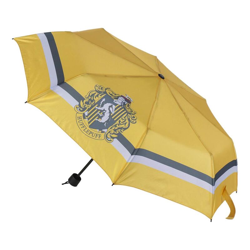 Parapluie Harry Potter Hufflepuff plié, compact et facile à transporter