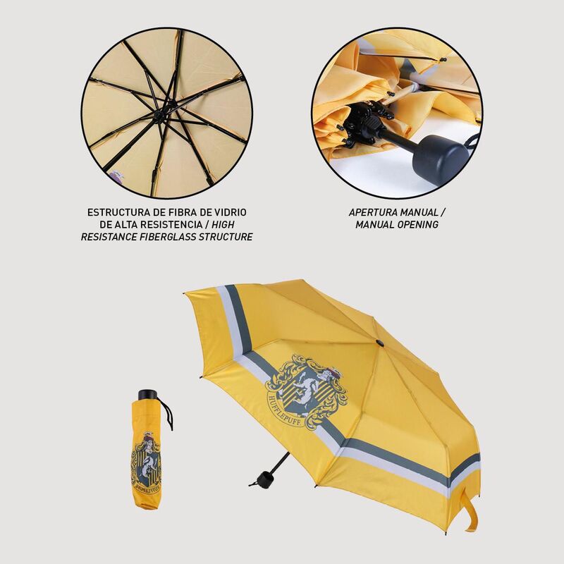 Logo officiel Harry Potter Hufflepuff imprimé sur le parapluie pliant CERDÁ
