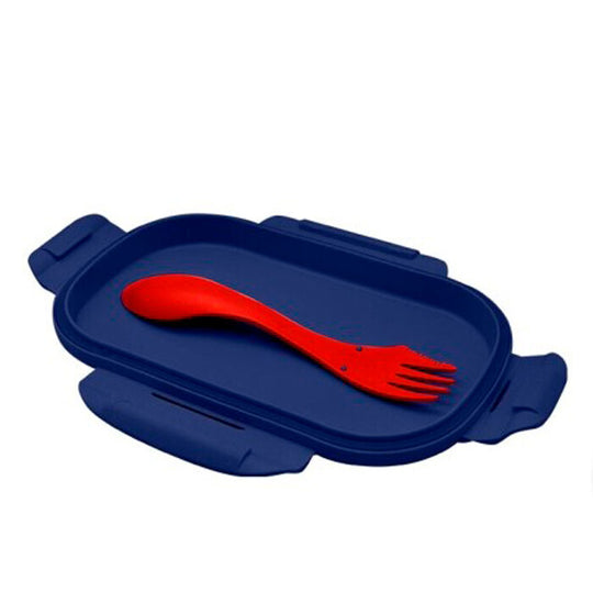 Lunch box Spiderman Marvel rouge et bleu avec logo officiel, dimensions 22x16x7 cm, idéale pour enfants