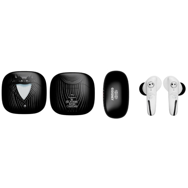 Casque sans fil Jack inspiré de Disney L'Étrange Noël de Monsieur Jack, avec Bluetooth 5.3 et design unique.