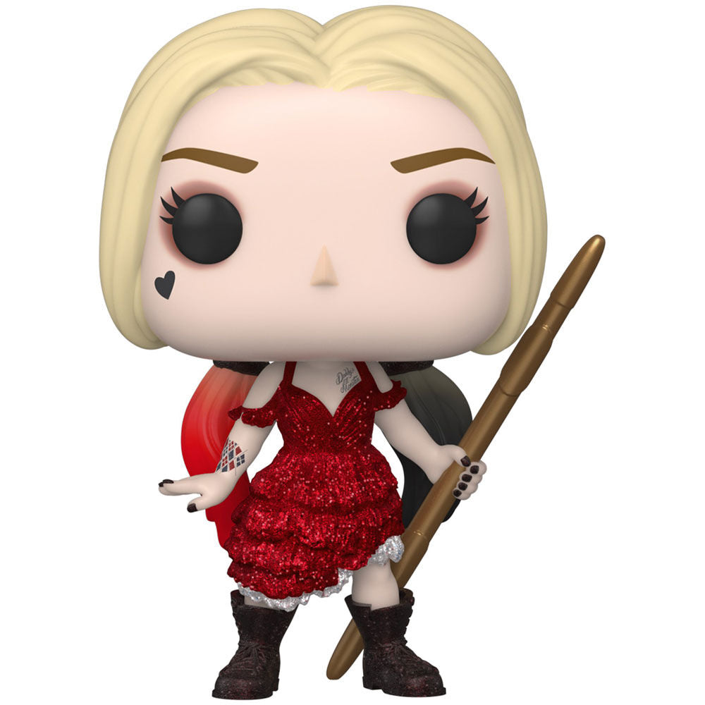 Packaging officiel FUNKO du set Suicide Squad avec figurine POP et t-shirt Harley Quinn visible