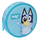 Trousse Bluey SAFTA fermée, de couleur bleue et motifs animés, vue de face