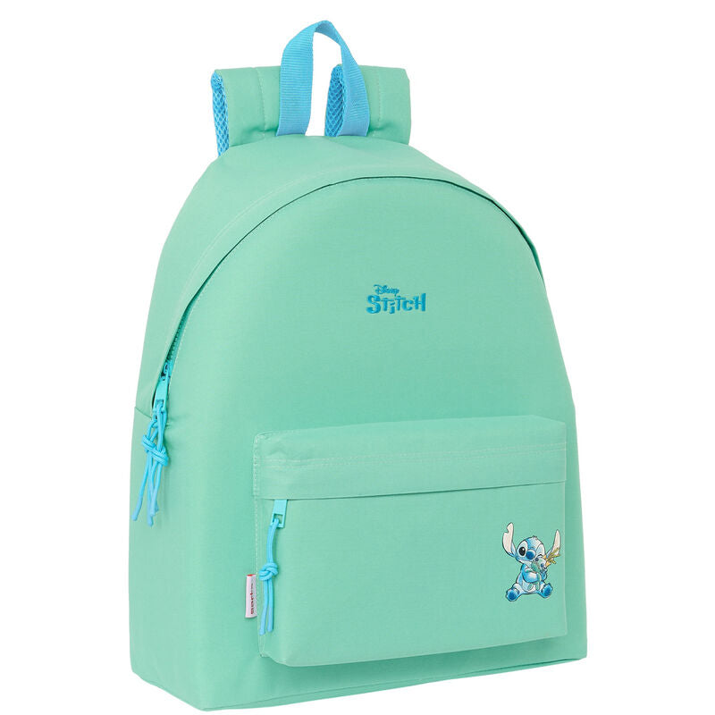 Sac à dos Disney Stitch Aloha 42 cm vue de face avec poche avant zippée et design coloré
