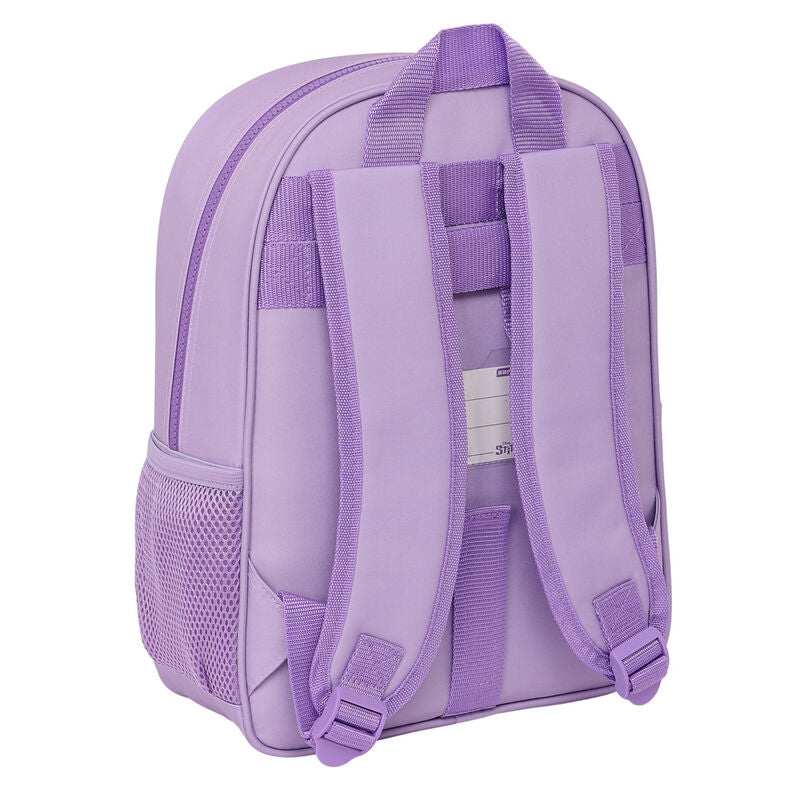 Vue latérale du sac à dos avec poche pour bouteille et bretelles rembourrées ergonomiques