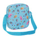 Détail de la sangle ajustable du sac Bluey SAFTA en tissu résistant bleu