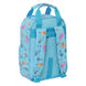 Détail des bretelles rembourrées et poignées doublées du sac à dos Bluey adaptable trolley