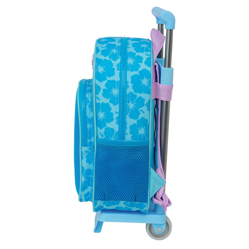 Trolley Disney Stitch Hawaii ouvert montrant le grand espace de rangement extensible