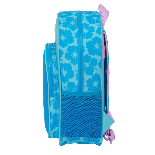 Sac à dos Disney Stitch Hawaii avec poche latérale pour bouteille et adaptateur trolley