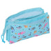 Trousse Bluey ouverte révélant les espaces de rangement multiples et la pochette intérieure