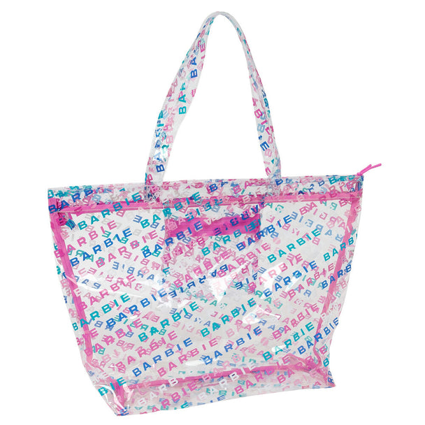 Sac de plage Barbie SAFTA coloré avec motif estival, dimensions 54x17x35cm