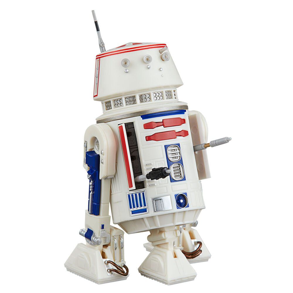 Vue arrière de la figurine R5-D4 montrant les détails du dos