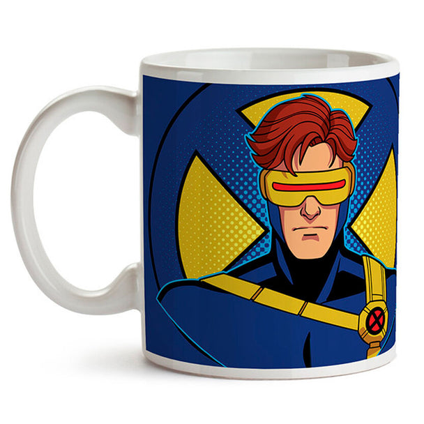 Mug en céramique Cyclops X-Men Marvel vue de face avec logo SEMIC STUDIO