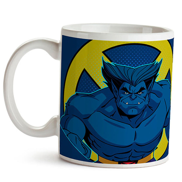 Vue latérale du mug Marvel Beast avec logo SEMIC STUDIO et dimensions visibles