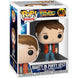Vue de face de la figurine Funko POP Doc Marty avec son gilet gonflé, détail du vinyle et design fidèle