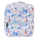 Vue de face du sac à dos Loungefly Disney Princess Manga avec imprimé coloré et bretelles ajustables.