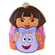 Vue de face du sac à dos Loungefly Dora l'exploratrice en cuir vegan scintillant avec détails colorés