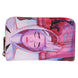 Vue de face du portefeuille Loungefly Spider-Gwen Marvel Spider-Verse en cuir vegan avec fermeture éclair argentée