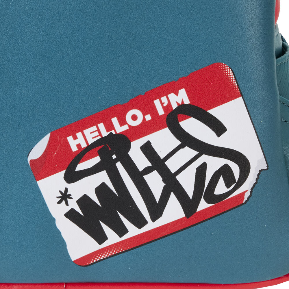 Détail des impressions lenticulaires sur le sac à dos Miles Morales Loungefly