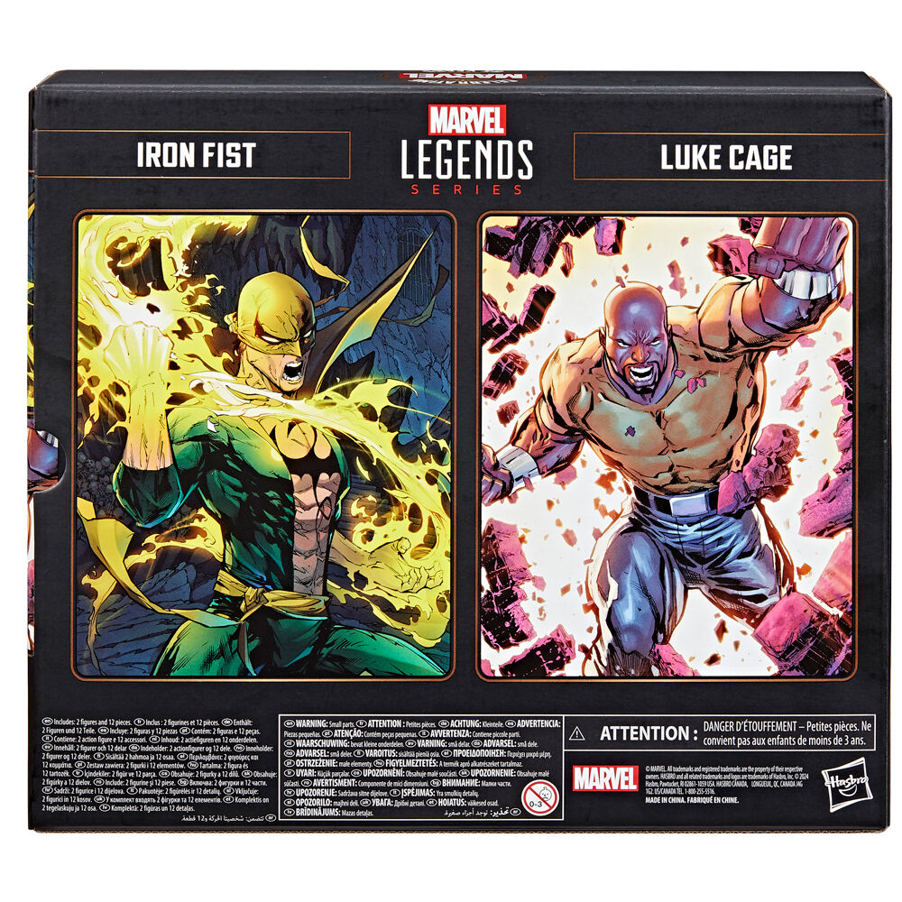 Détail des accessoires amovibles inclus avec la figurine Luke Cage Marvel