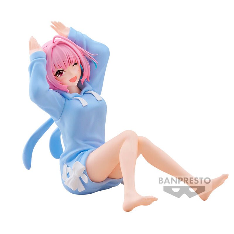 Figurine Riamu Yumemi Relax Time de 10 cm vue de face avec détails colorés