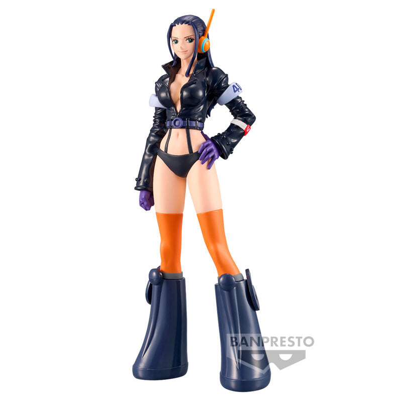 Figurine détaillée de Nico Robin de la série One Piece Egghead, hauteur 17cm, marque BANPRESTO.