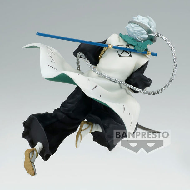Profil de la figurine Toushiro Hitsugaya Bleach 14cm montrant la posture dynamique et la qualité de finition