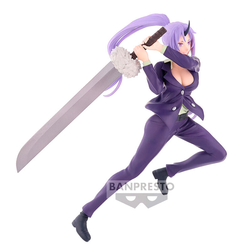 Vue latérale de la figurine Shion Tempest montrant la qualité des finitions BANPRESTO