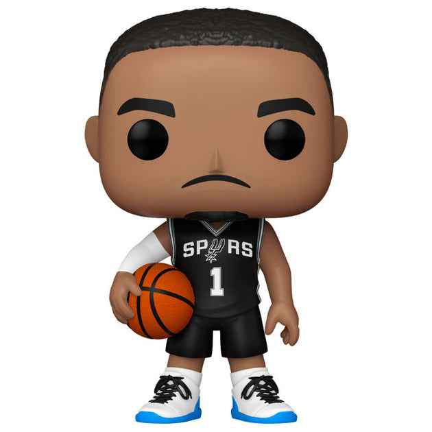 Boîte cadeau de la figurine Funko POP NBA Victor Wembanyama avec logo San Antonio Spurs visible