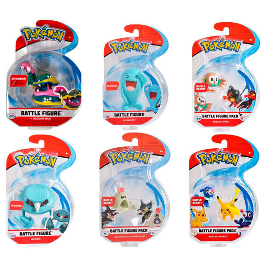 Figurine Pokémon Pikachu de 5cm par JAZWARES en position de combat avec détails colorés