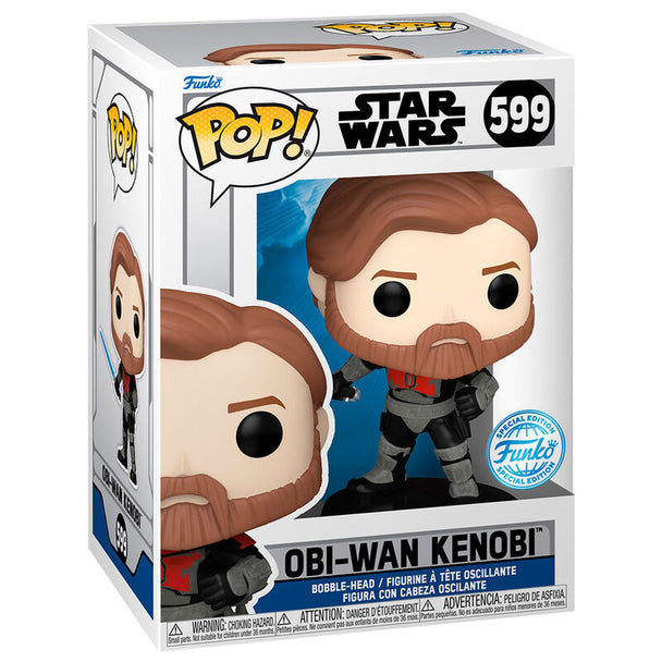 Figurine Funko POP Obi-Wan Kenobi exclusive Star Wars en vinyle de 9 cm dans sa boîte cadeau