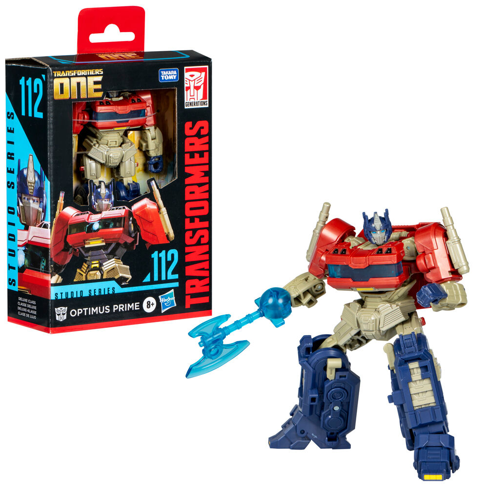 Figurine Optimus Prime Deluxe Class 11cm en mode robot avec détails précis et articulation complète