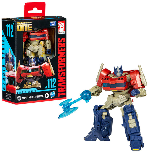 Figurine Optimus Prime Deluxe Class 11cm en mode robot avec détails précis et articulation complète