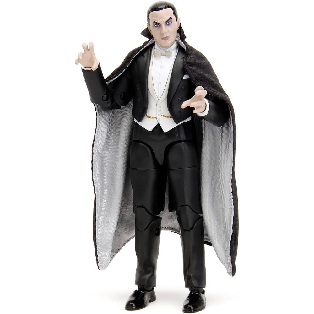 Emballage officiel JADA TOYS de la figurine Dracula Bela Lugosi 15cm avec visuel du personnage