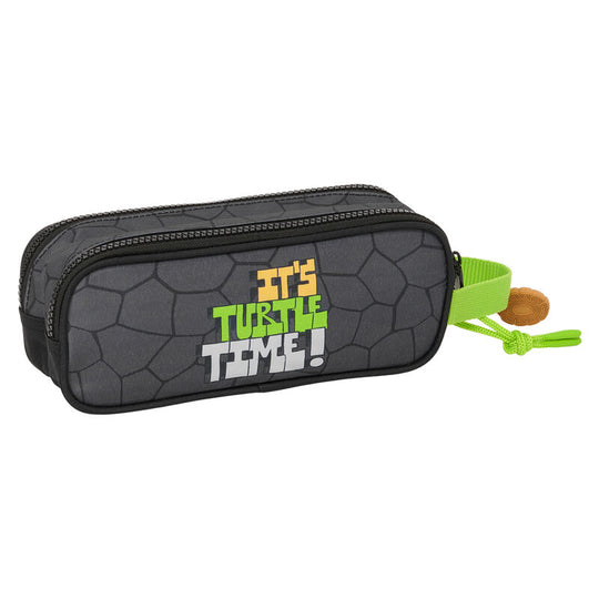 Trousse Ninja Turtles SAFTA avec poignée latérale et compartiments ouverts pour organiser stylos et accessoires