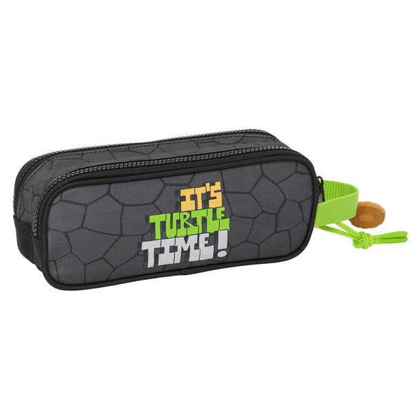 Trousse Ninja Turtles SAFTA avec poignée latérale et compartiments ouverts pour organiser stylos et accessoires